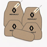 Bej Renk Renault Araba Halı Paspas Seti 5'li – Kaymaz, Suya Dayanıklı, Kolay Temizlenebilir Araç Paspası