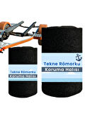 Beylini Dayanıklı Tekne Römorku Halısı Dayanıklı Kesilebilir Koruyucu Mat Siyah (20CM x 4m)