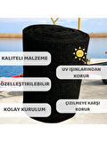 Beylini Dayanıklı Tekne Römorku Halısı Dayanıklı Kesilebilir Koruyucu Mat Siyah (20CM x 4m)