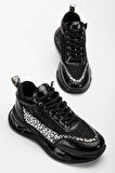 Suins Rowen Model Kadın Leopar Desenli Fileli Spor Ayakkabı Sneaker