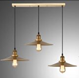 Rsylight Retro Metal Dekoratif Eskitme Kaplama 3 lü Masa Üstü Sıralı Avize Genişlik 60 cm