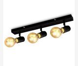 Rsylight Retro Metal  3 Lü Masallı Tavan Plofyoner Rustik Hareketli Spot Avize