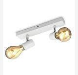 Rsylight Retro Metal 2 Li Beyaz Rustik Hareketli Spot Avize 