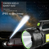 GK-T95  5 Adet 30W Uzun Menzilli Solar Panelli Powerbank Usb Çıkış S.o.s Lu Ultra Güçlü Ledli Şarjlı Feneri