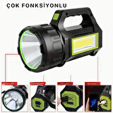 GK-T95  5 Adet 30W Uzun Menzilli Solar Panelli Powerbank Usb Çıkış S.o.s Lu Ultra Güçlü Ledli Şarjlı Feneri