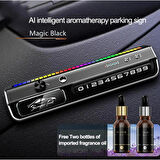Ozmik Akıllı araç parfüm sprey aromaterapi ve cep numarası geçici park işareti  RGB renkli müzik 