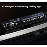 Ozmik Akıllı araç parfüm sprey aromaterapi ve cep numarası geçici park işareti  RGB renkli müzik 