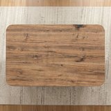 Ahşap Renk Oval Kenarlı Katlanabilir Yer Sofrası ve Yemek Masası 119x69 cm – Metal Ayaklı 6 Kişilik Masa