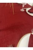 Zeren Home Elite Masa Örtüsü + Runner Takım | Lekeye Dayanıklı Simli Kırmızı