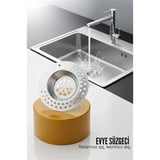 Evye Süzgeci 7.1 Cm Paslanmaz Çelik - Mutfak Lavabo Gider Süzgeci Seti Tıkanma Önleyici 716326
