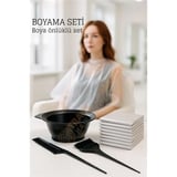 Saç Boyama Seti 3’Lü Ve Saç Boya Önlüğü Tarak, Seti Fırça, Boya Kabı Ile Profesyonel Uygulama Kolayl