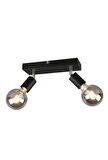 Rsylight Retro Metal Modern Spor 2 li Mafsallı Siyah Spot Avize