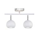 Rsylight Metal Modern Spor 2 Lİ Beyaz Mafsallı Led Spot Avize Beyaz Ampullü 
