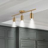 Rsylight Metal Modern 3 LÜ Eskitme Kaplama Mafsallı Led Spot Avize Günışığı Ampullü