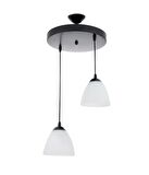 Rys Retro Metal 2 li Opal Camlı Modern Sarkıt Avize Çap:30 cm