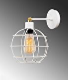 Rsylight Retro Metal Dekoratif Salon - Yatak Odası Duvar Beyaz Aplik 