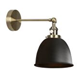 Rsylight Retro Rustik Metal Dekoratif Oturma Odası - Yatak Odası Duvar Gold - Siyah Aplik 