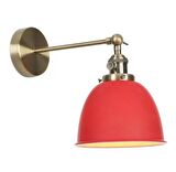 Rsylight Retro Rustik Metal Dekoratif Oturma Odası - Yatak Odası Duvar Kırmızı Aplik 