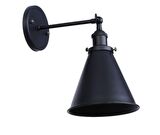Rsylight Retro Metal Dekoratif Salon - Yatak Odası Duvar Siyah Aplik 