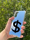 Samsung Galaxy S21 Plus Uyumlu Aynalı Dolar Sembol Desenli Darbe Kamera Korumalı Silikon Telefon Kılıfı