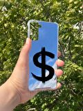 Samsung Galaxy S21 Plus Uyumlu Aynalı Dolar Sembol Desenli Darbe Kamera Korumalı Silikon Telefon Kılıfı