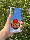 Samsung Galaxy S21 Plus Uyumlu Aynalı Kuru Kafa Desenli Darbe Kamera Korumalı Silikon Telefon Kılıfı