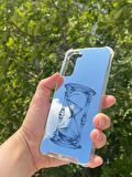 Samsung Galaxy S21 Plus Uyumlu Aynalı Kum Saati Desenli Darbe Kamera Korumalı Silikon Telefon Kılıfı