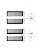 Roborock S5 Max (Beyaz) Uyumlu Yedek Hepa Filtre Yan Fırça -8 Parça