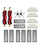 Roborock S6 MaxV Uyumlu Yedek Fırça Hepa Filtre Mop Seti-16 Parça