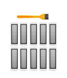 Roborock S6/S6 Pure Uyumlu Yedek Hepa Filtre ve Temizleme Fırçası-11 Parça