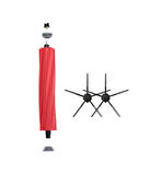 Roborock S7 Maxv, S7 Maxv Ultra Uyumlu Yedek Ana Fırça ve Yan Fırça-3 Parça