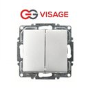 Visage Ambiance Gümüş Komütatör Anahtar Çerçevesiz - Priz ve Anahtar İçin Uyumlu Çerçeve