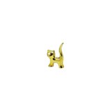 Kedi Tasarımlı Gold Seramik Biblo - Mini Boy - Parlak Altın Renk - Dekoratif Süs