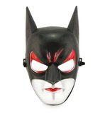 Kırmızı Gözlü Siyah Batman Maske - Lastikli Batgirl Maskesi 28x17 cm