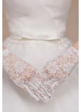 Eco Lounge Kısa Dantelli Gelin Eldiveni Beyaz