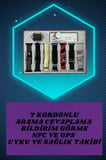 7 Kordonlu Akıllı Saat Ve Oyuncu Kulaklığı Bluetooth Bağlantılı Android ve İOS Uyumlu