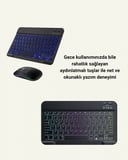 RGB Aydınlatmalı Şarjlı Kablosuz Klavye ve Mouse Seti – Modern ve Kompakt Tasarım