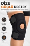 Spor ve Günlük Kullanım İçin Açık Patella Destekli Ayarlanabilir Cırtlı Dizlik