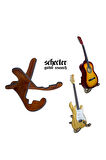 Gitaristlerin Tercihi Schecter - Klasik - Akustik - Elektro Uyumlu Ahşap Gitar Standı Donizetti