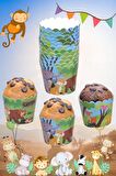 Cupcake Kalıbı & Safari Temalı & Kek Kapsülü & 25'li Kek Kalıbı