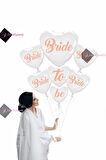 Dolu Dolu Bride To Be Folyo Balon Seti Bekarlığa Veda Bride Partisi Balon Süsleme Rose Gold