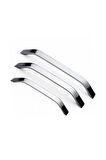 Şahin Alüminyum Metal Lüks Modern Mobilya Çekmece Mutfak Dolabı Kulpu Krom 128mm