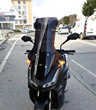 MOTOCAM Salcano Wind 150 Siperlik Ön Cam 2023-2025 Model 78cm Siyah Renkli 4mm