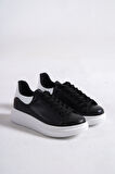 Samira Premium Ortopedik Siyah Beyaz Kadın Sneaker