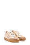 Hakiki İçi Dışı Deri Günlük Ortopedik Taban Kadın Sneakers Ayakkabı Snb42