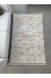 Puffy Kabartma Desenli Yıkanabilir Kaymaz Taban Salon Halısı Mutfak Koridor Halısı S52