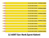 Sarı Renk Tekstil Kumaş Karton Deri Kurşun İşaretleme Kalemi