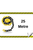LOREX Plastik Zincir Sarı/siyah , Trafik Zinciri. (25 metre)