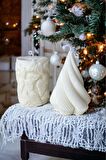 Dekoratif Sarmal & Kelebek Baskılı Mum 2'li Set / %100 Doğal Soya Wax / Vanilya Kokulu