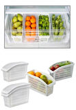 SAS Buzdolabı Sepeti Dolap Içi Düzenleyici Sepet Organizer Beyaz 4 adet 30x16x17 No:2